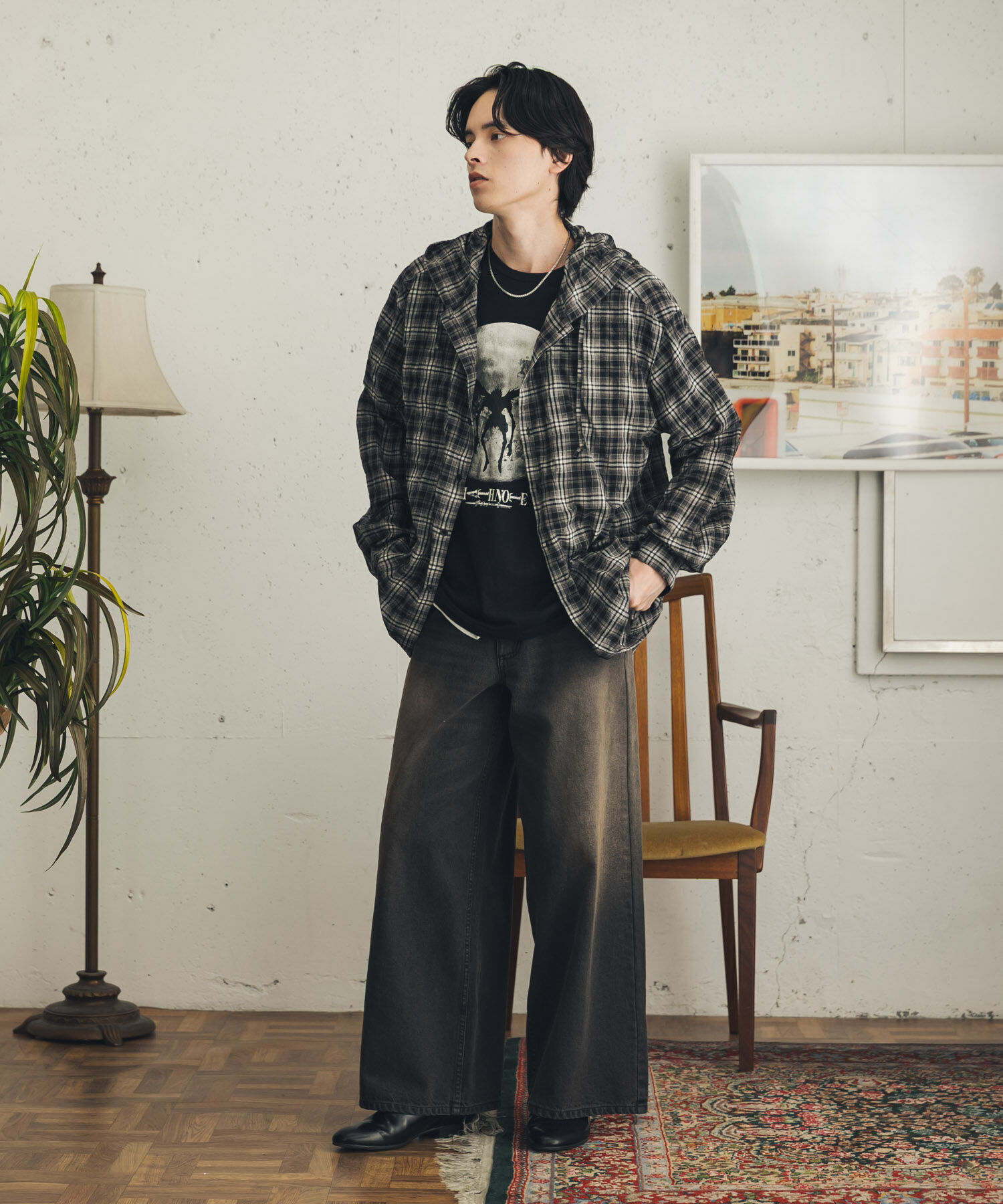 SENSE OF PLACE by URBAN RESEARCH「チェックシアーフーディーシャツ」|シャツ・ブラウス|