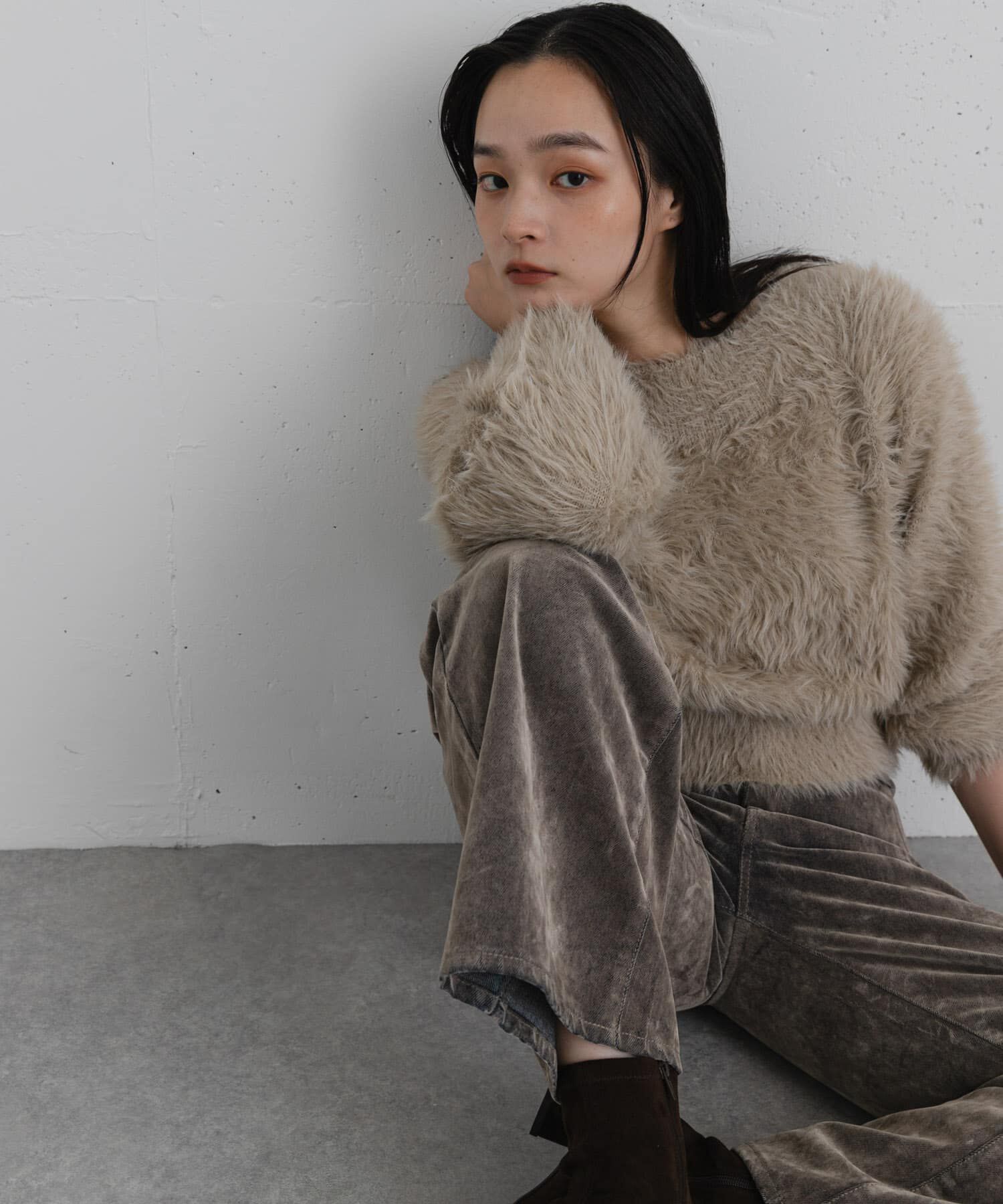 SENSE OF PLACE by URBAN RESEARCH「『洗濯可』シャギーフラッフィーセーター」|ニット・セーター|