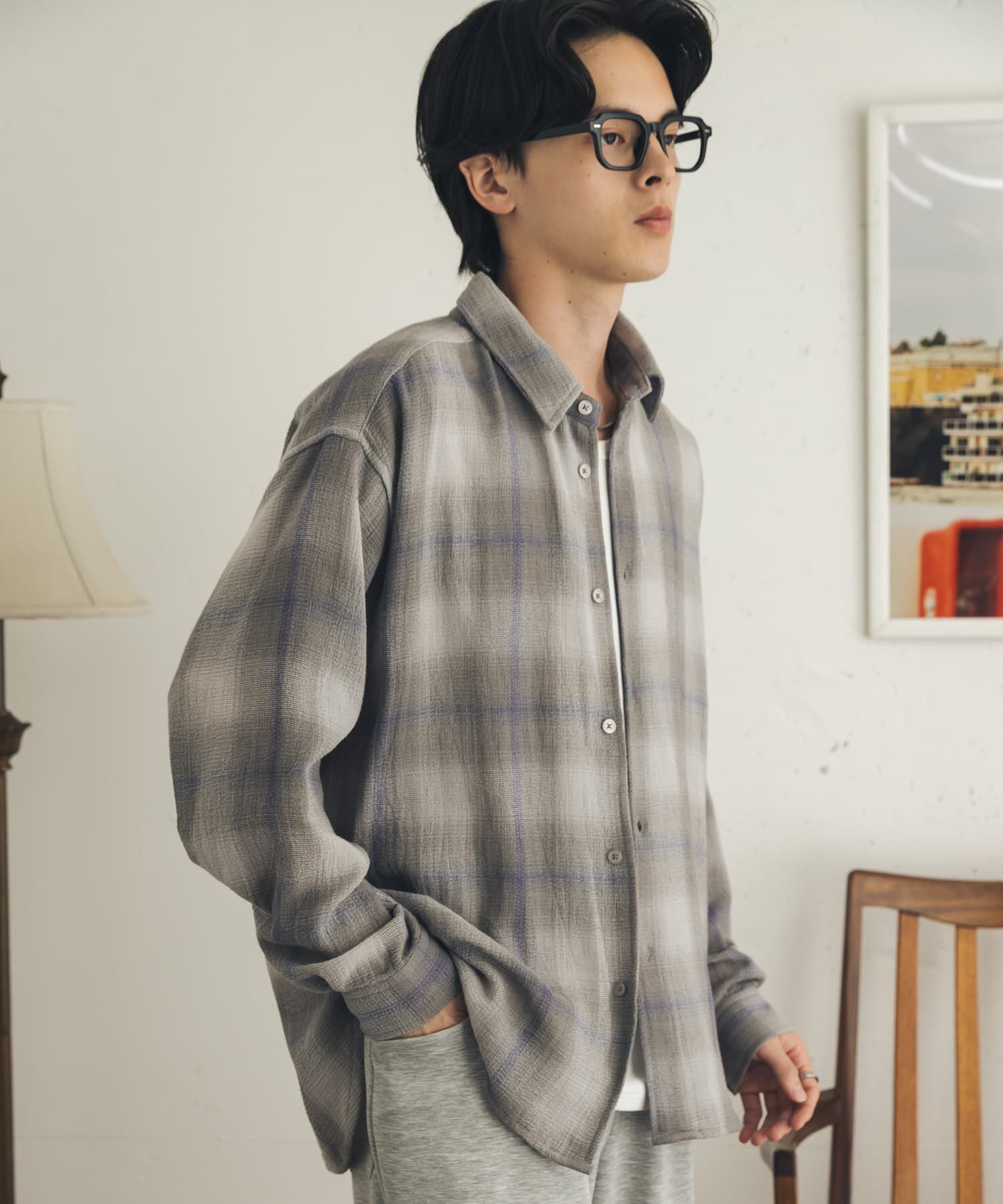 SENSE OF PLACE by URBAN RESEARCH「オンブレーチェックレギュラーカラーシャツ」|シャツ・ブラウス|