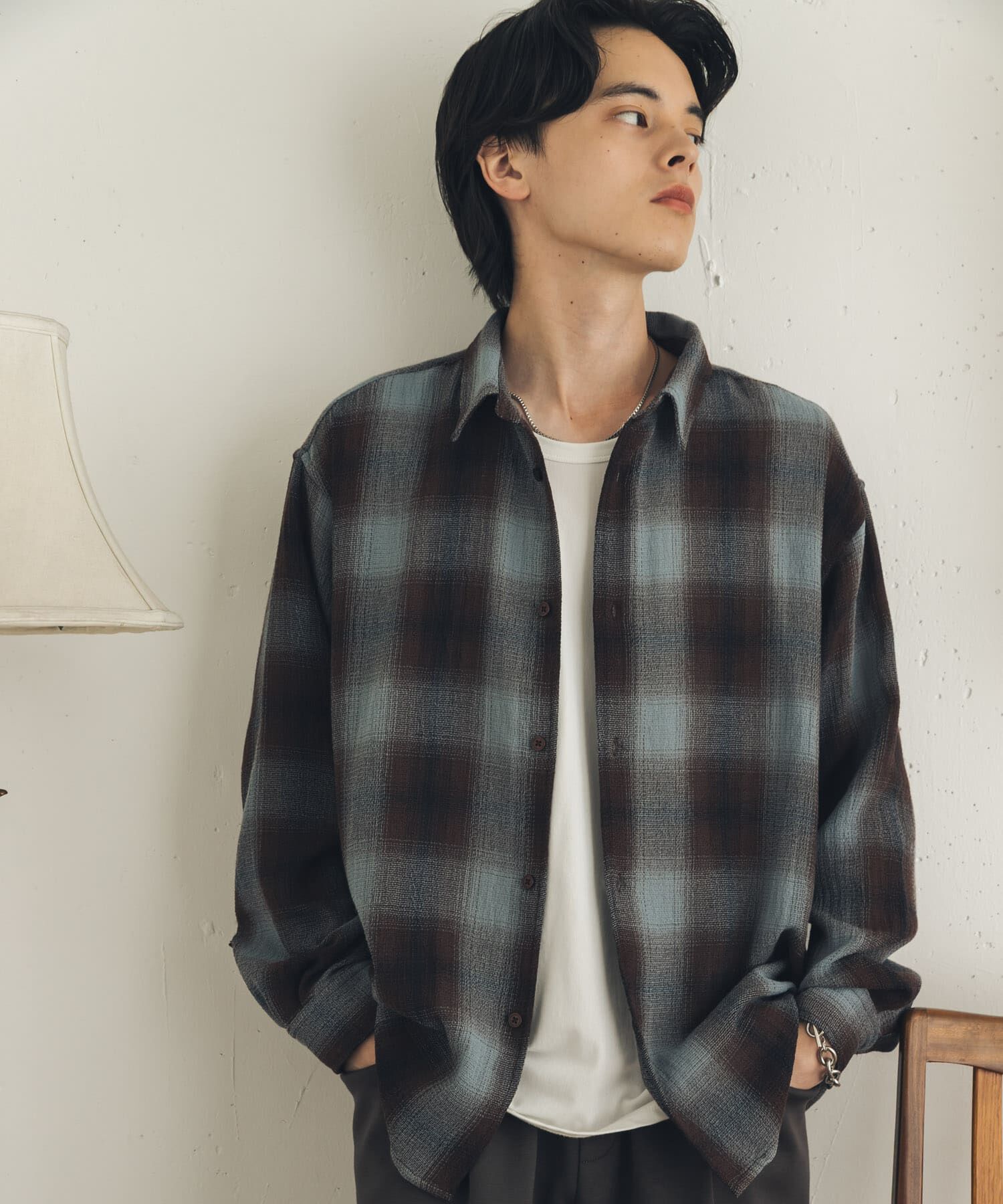 SENSE OF PLACE by URBAN RESEARCH「オンブレーチェックレギュラーカラーシャツ」|シャツ・ブラウス|