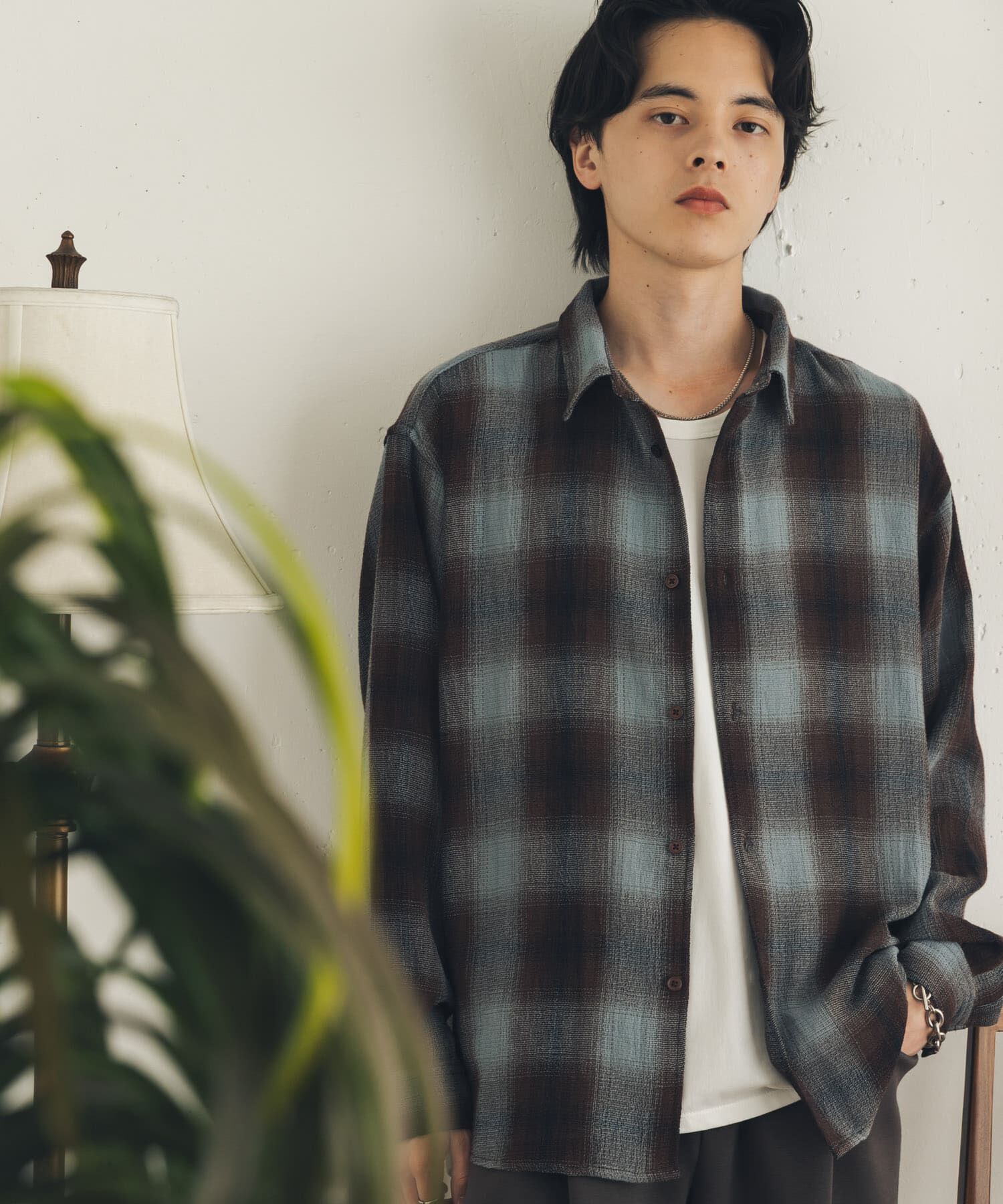 SENSE OF PLACE by URBAN RESEARCH「オンブレーチェックレギュラーカラーシャツ」|シャツ・ブラウス|