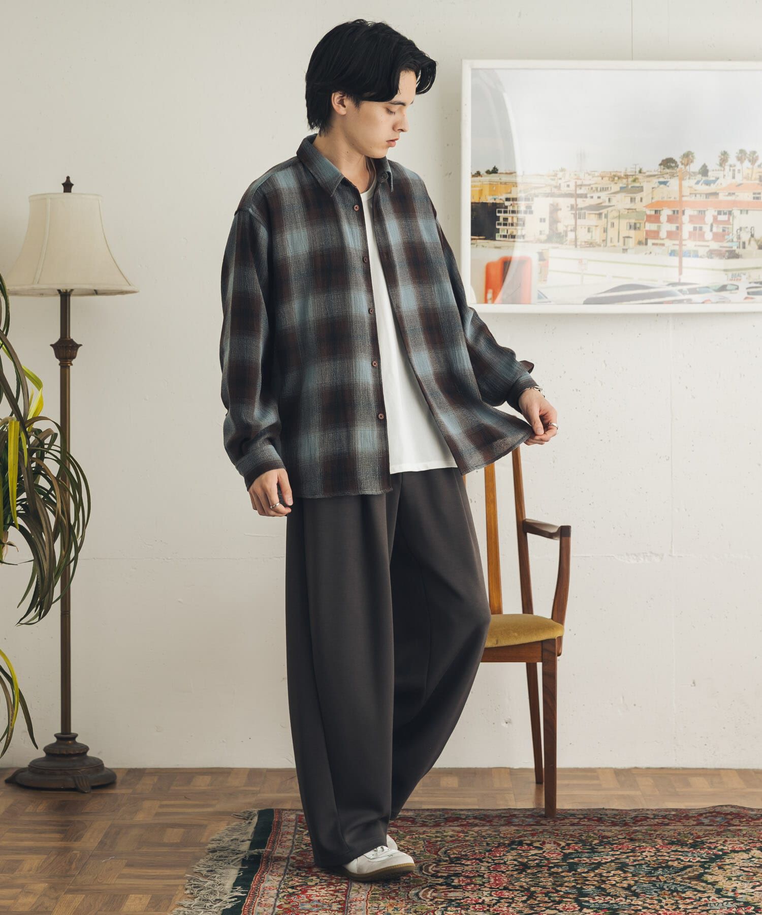 SENSE OF PLACE by URBAN RESEARCH「オンブレーチェックレギュラーカラーシャツ」|シャツ・ブラウス|
