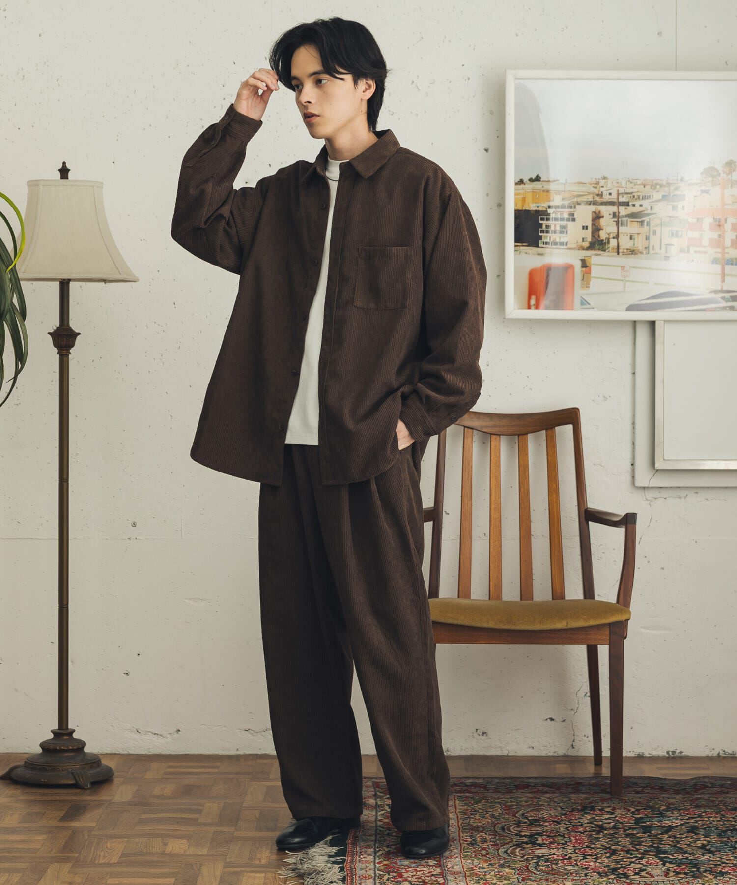 SENSE OF PLACE by URBAN RESEARCH「『速乾』ウォッシュドコーデュロイワイドパンツ」|その他|
