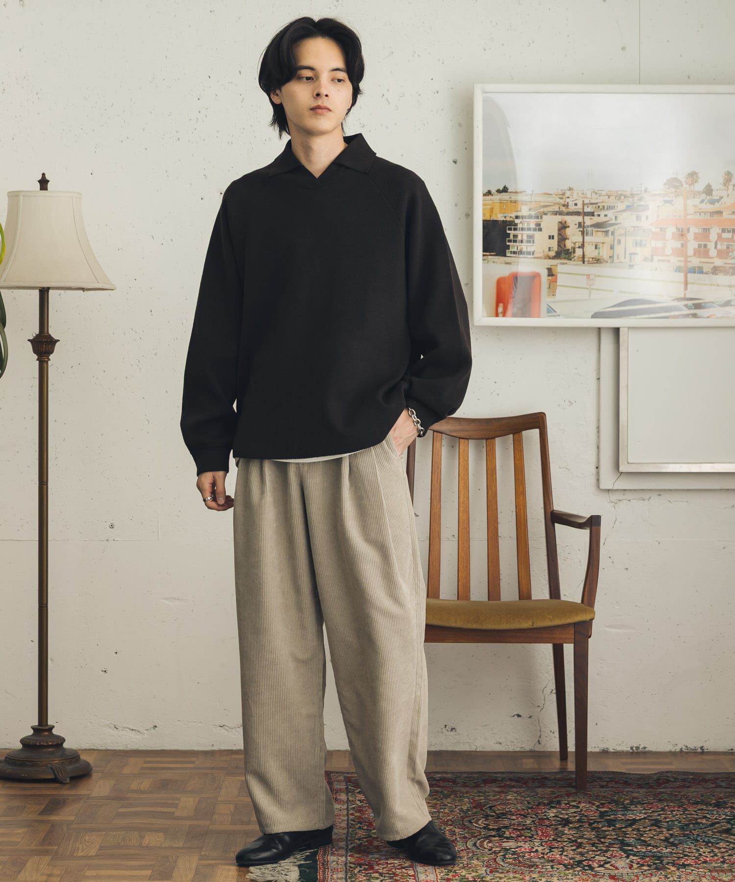 SENSE OF PLACE by URBAN RESEARCH「『速乾』ウォッシュドコーデュロイワイドパンツ」|その他|