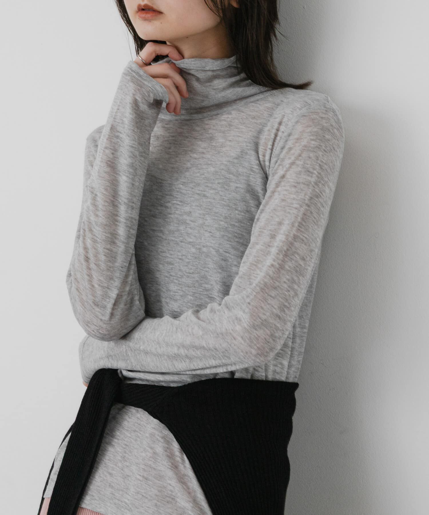 SENSE OF PLACE by URBAN RESEARCH「シアーリブハイネックカットソー」|Tシャツ・カットソー|グレー