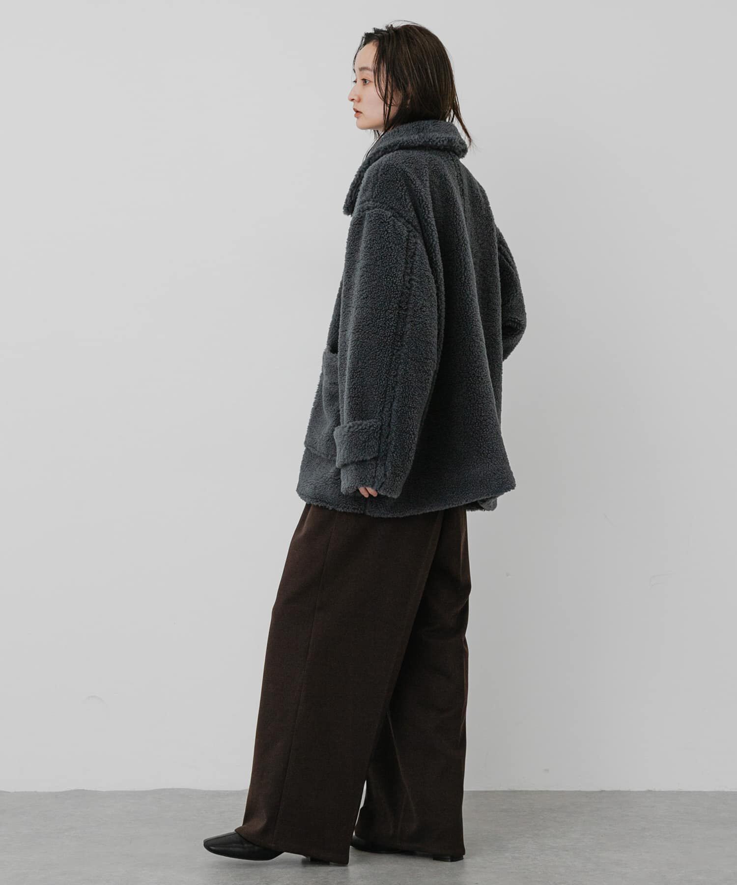SENSE OF PLACE by URBAN RESEARCH「モコモコボアコート」|ノーカラーコート|