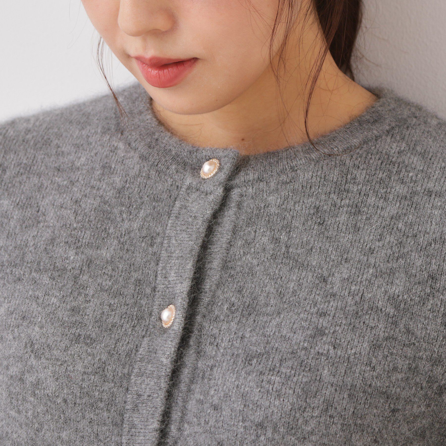 COUP DE CHANCE「【手洗い可／ラクーン混】ヘアリーカーディガン」|カーディガン|
