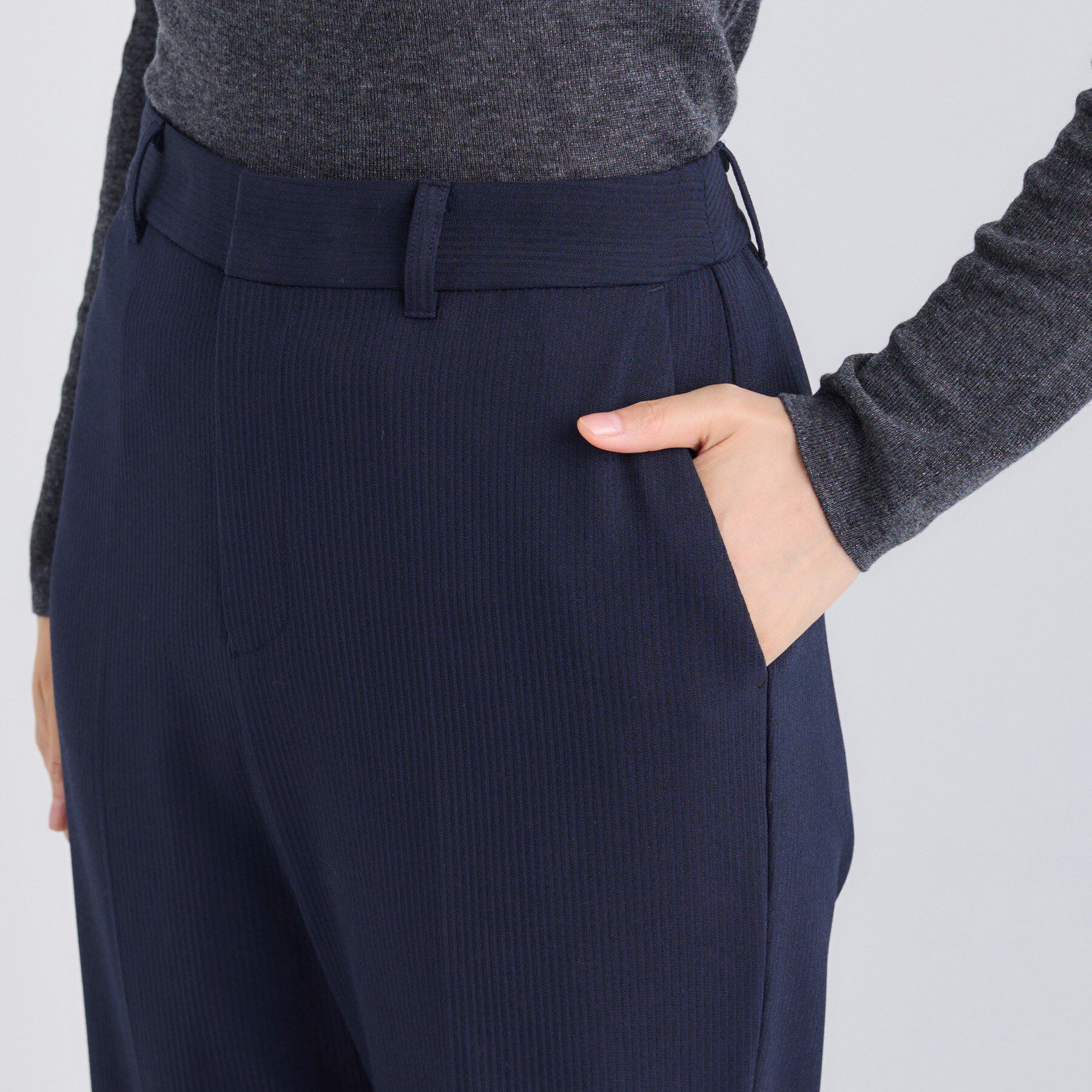 INDIVI「【日本製／通勤スーツ】プレシャスドビー テーパードパンツ」|スーツ|