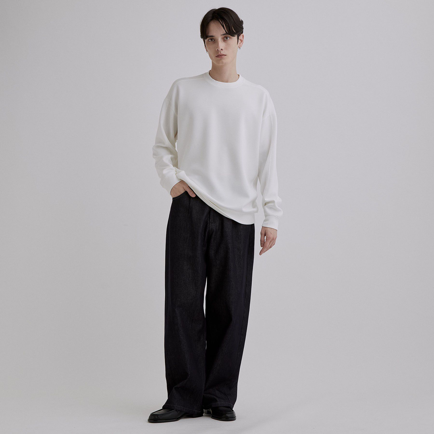 tk.TAKEO KIKUCHI「【TOROMIシリーズ】シルキータッチスウェットクルー」|Tシャツ・カットソー|