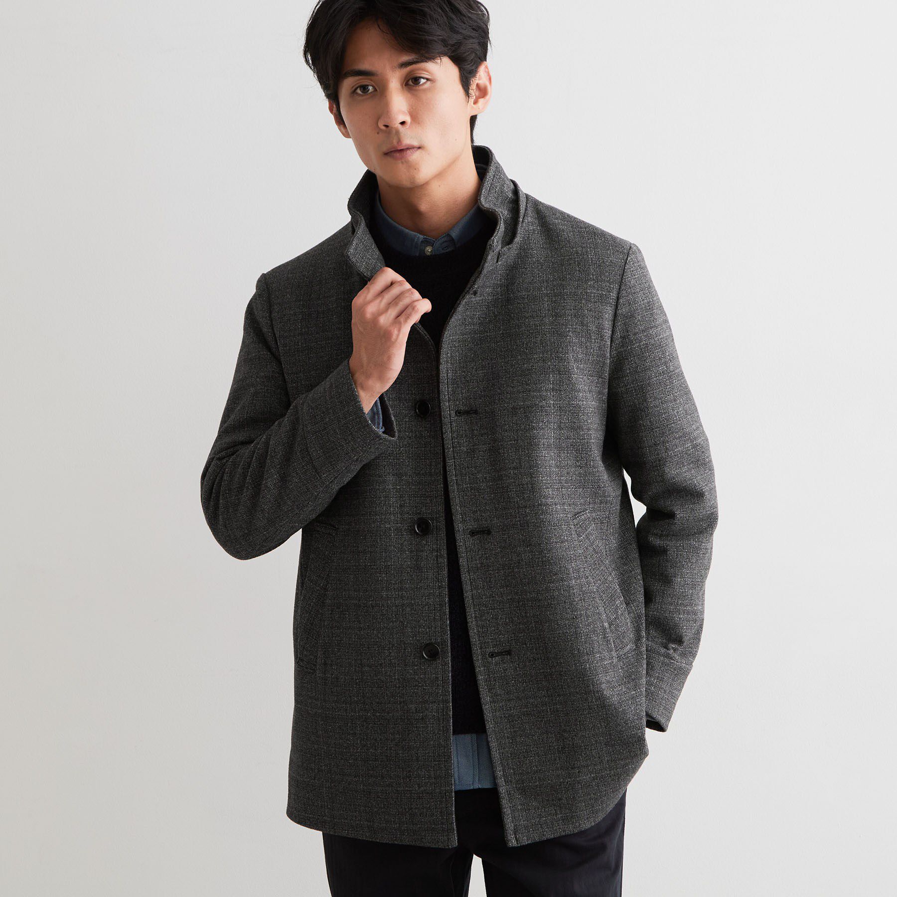 THE SHOP TK「【洗える／ビジネス兼用／2WAY】ウーリック スタンドカラーコート」|その他|