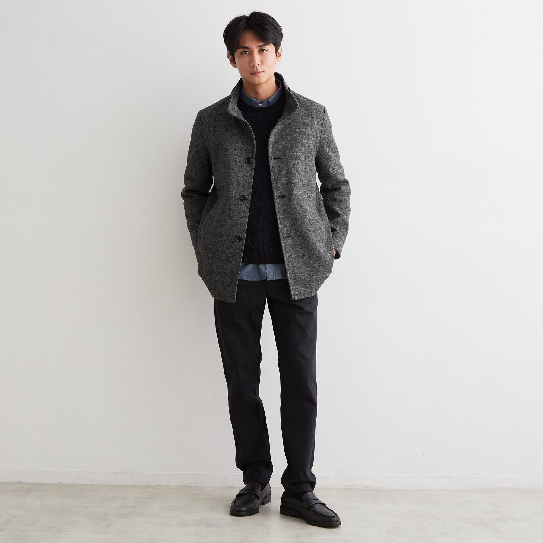 THE SHOP TK「【洗える／ビジネス兼用／2WAY】ウーリック スタンドカラーコート」|その他|