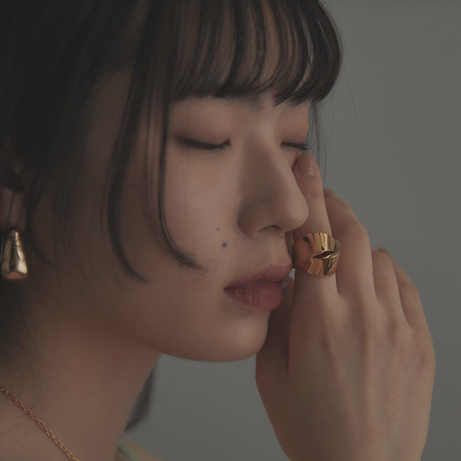 COCOSHNIK ONKITSCH「シルバー フォールディングリング オーバーラップ リング GP」|リング|