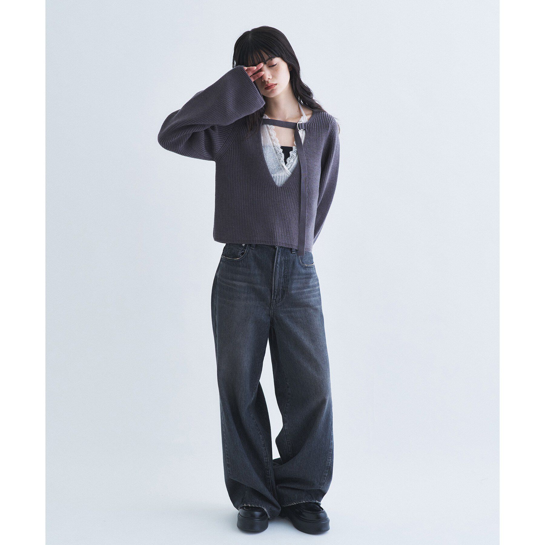 CODE A「deep V form knit」|ニット・セーター|