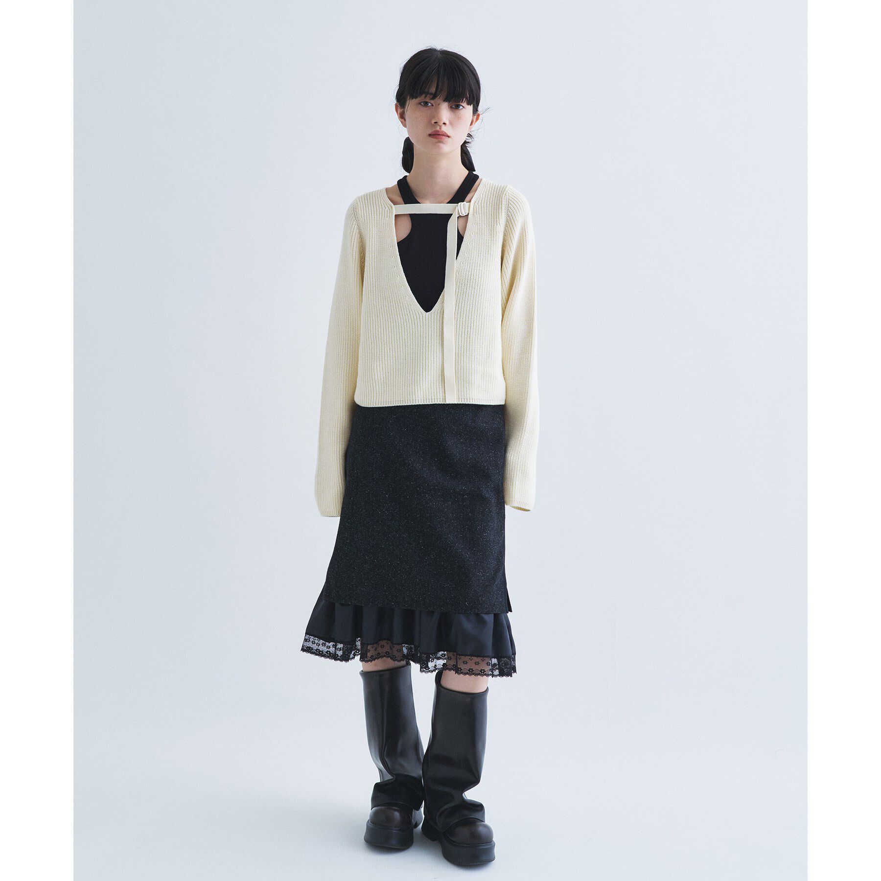 CODE A「deep V form knit」|ニット・セーター|