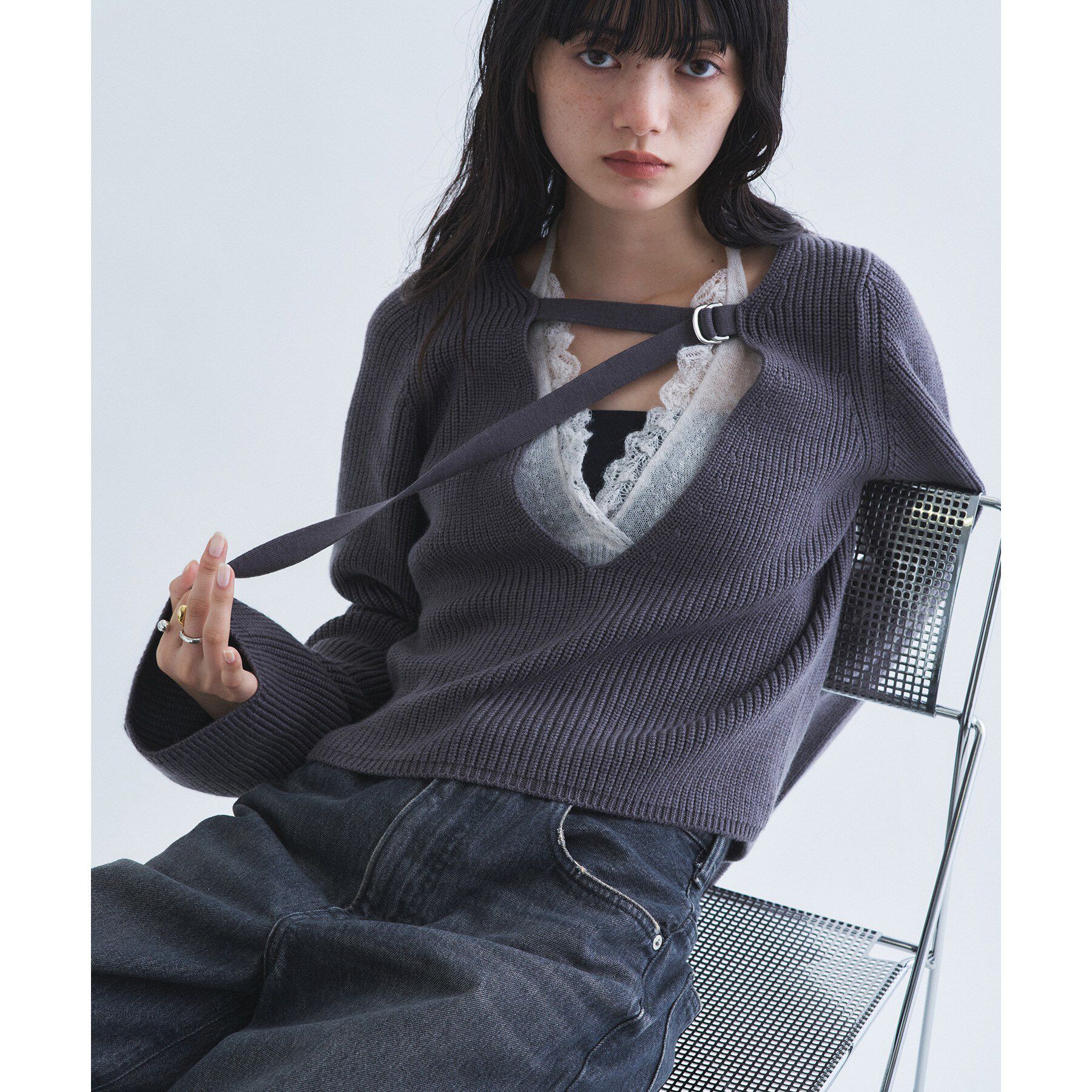 CODE A「deep V form knit」|ニット・セーター|