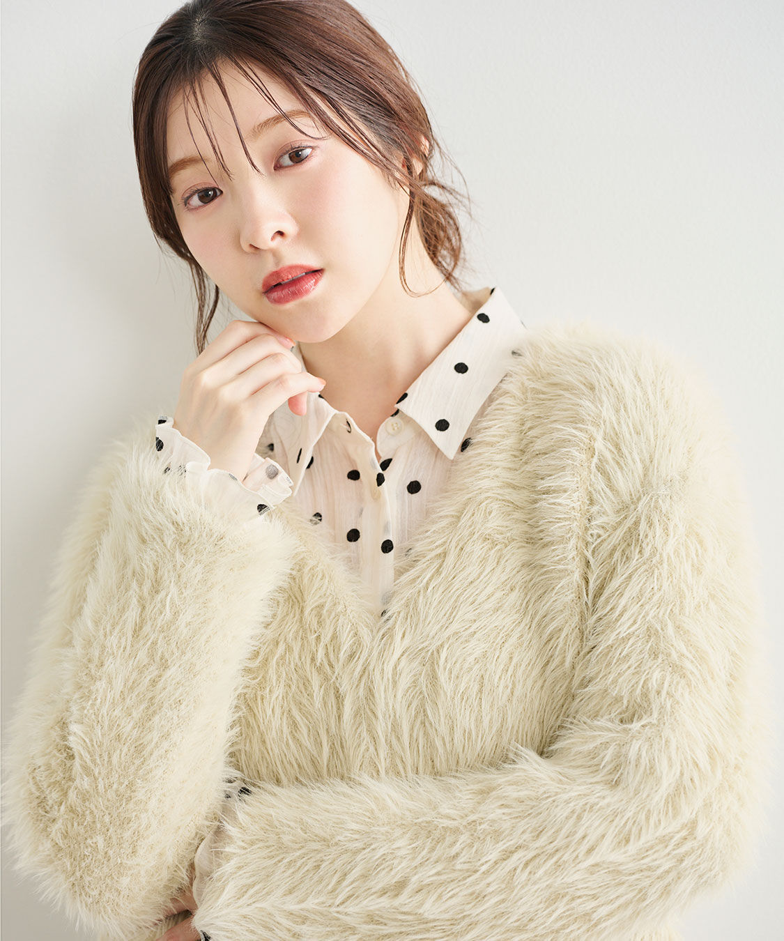 COCO DEAL「ダブルフェイスフェザーカーディガン」|カーディガン|