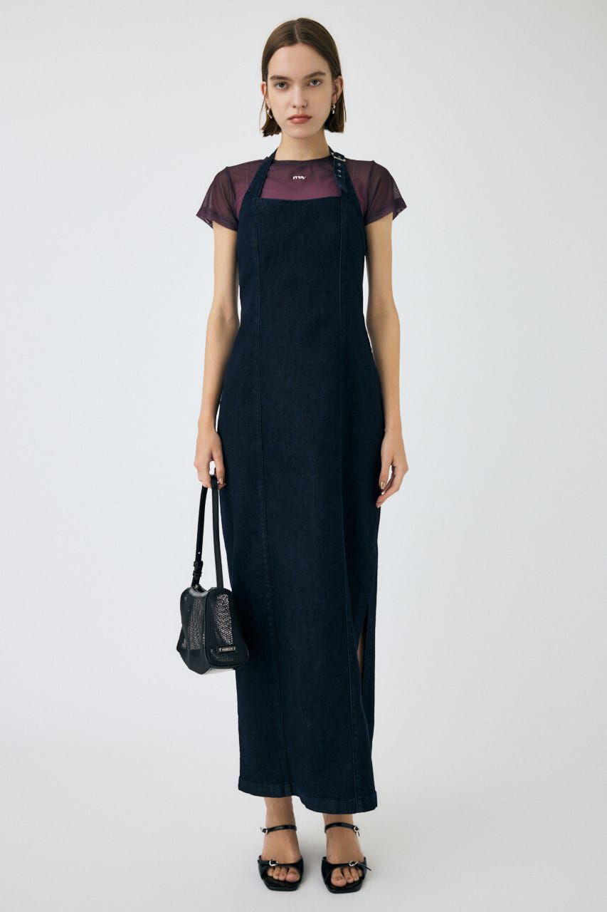 MOUSSY「HALTER STRAP デニムドレス」|ワンピース|