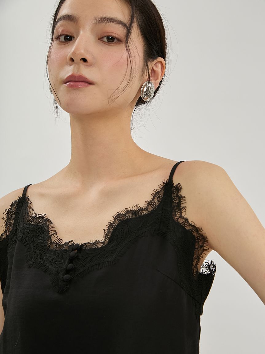 Mila Owen「シルキータッチレースキャミソール」|キャミソール|