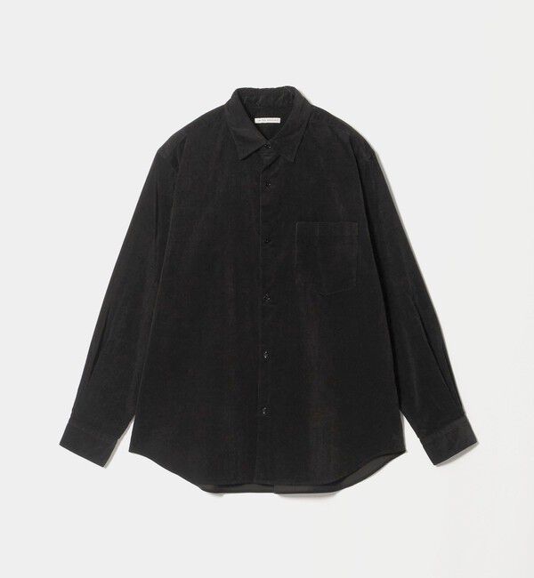 UNITED ARROWS「コーデュロイ レギュラーカラー シャツ」|シャツ・ブラウス|BLACK