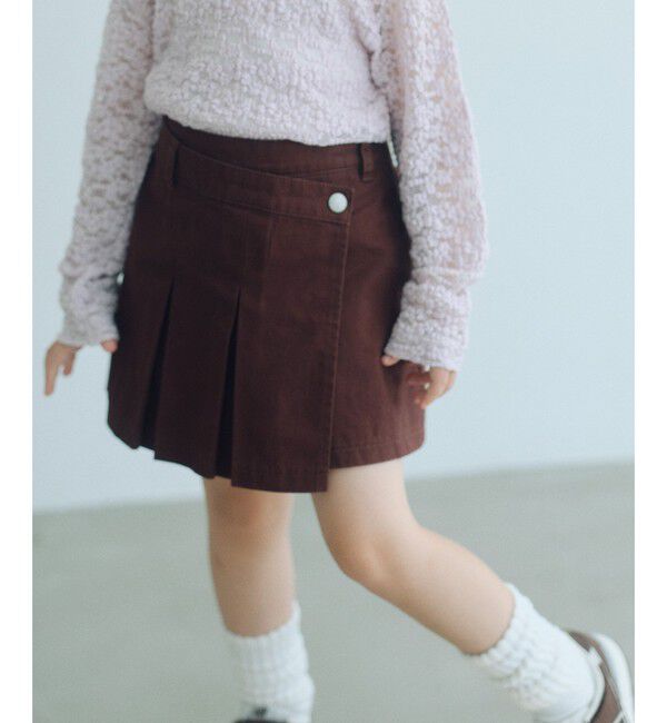 UNITED ARROWS green label relaxing「ツイル アシメ キュロット / キッズ 100cm-160cm」|スカート|MD.BROWN