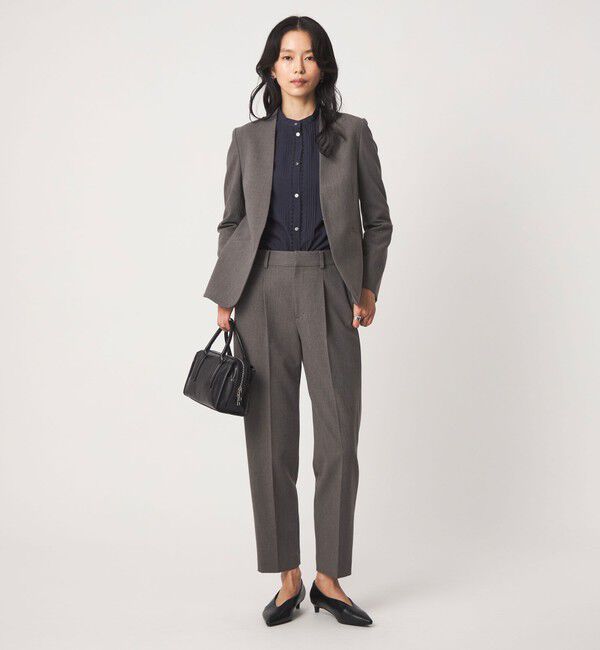 UNITED ARROWS green label relaxing「［size SHORT/TALLあり］ライト ダブルクロス ノーラペル ジャケット」|ノーカラージャケット|