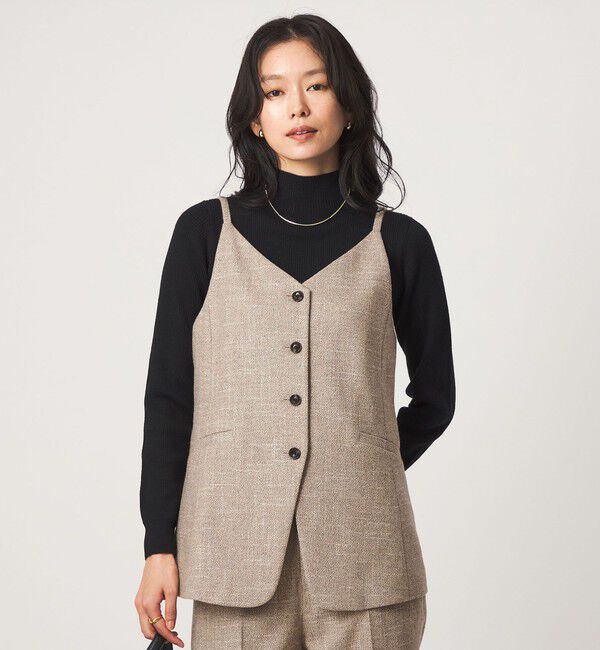 UNITED ARROWS green label relaxing「スラブ ジレ」|ベスト・ジレ|BEIGE