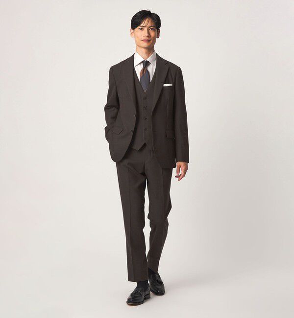 UNITED ARROWS green label relaxing「A+ TWPU バーズアイ 2B スリム セットアップ ジャケット -ストレッチ-」|テーラードジャケット|