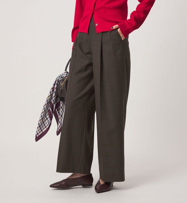 UNITED ARROWS green label relaxing「［size SHORT/TALLあり］Daily Chic サキソニー ワイド パンツ」|スラックス|