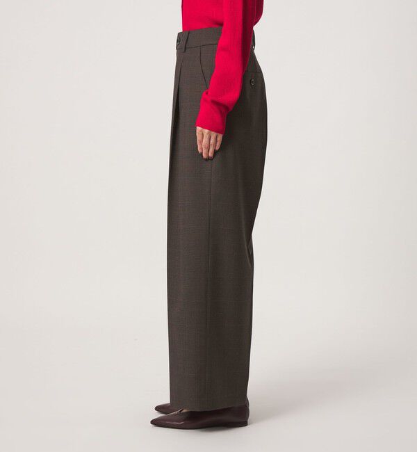 UNITED ARROWS green label relaxing「［size SHORT/TALLあり］Daily Chic サキソニー ワイド パンツ」|スラックス|