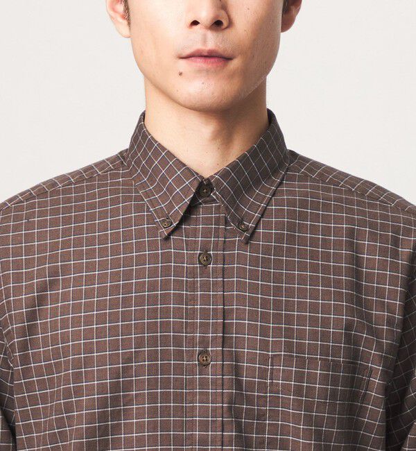 UNITED ARROWS green label relaxing「ナチュラルフィット ビエラチェック ボタンダウン 長袖 シャツ」|シャツ・ブラウス|