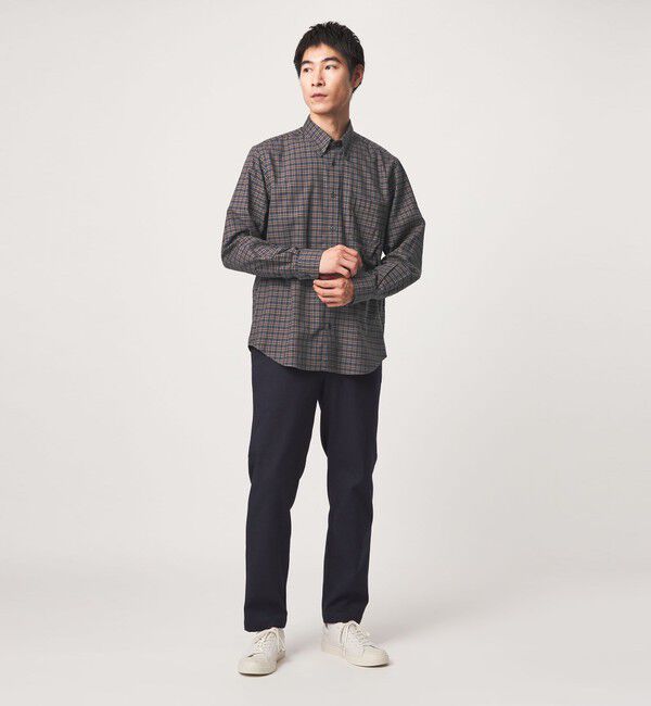UNITED ARROWS green label relaxing「ナチュラルフィット ビエラチェック ボタンダウン 長袖 シャツ」|シャツ・ブラウス|