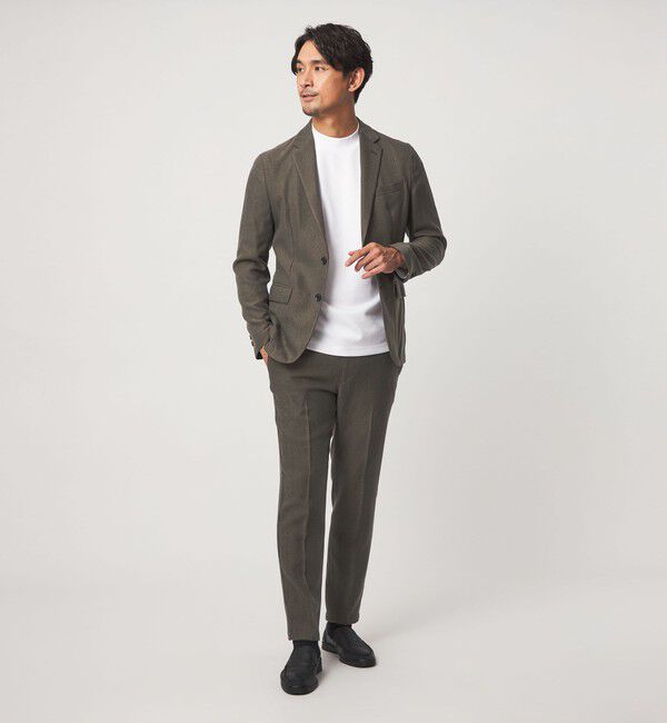 UNITED ARROWS green label relaxing「【WEB限定】JUST fit ヘリンボーン ナロー セットアップ ジャケット&パンツ」|スーツ|MD.GRAY
