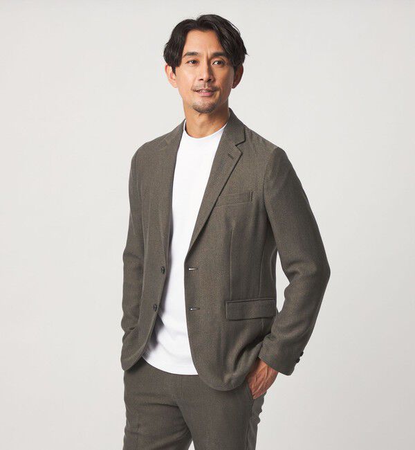 UNITED ARROWS green label relaxing「【WEB限定】JUST fit ヘリンボーン ナロー セットアップ ジャケット&パンツ」|スーツ|