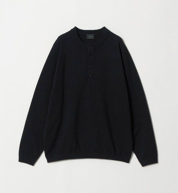 UNITED ARROWS green label relaxing「ブークレ サドル ヘンリーネック 長袖 ニット」|ニット・セーター|