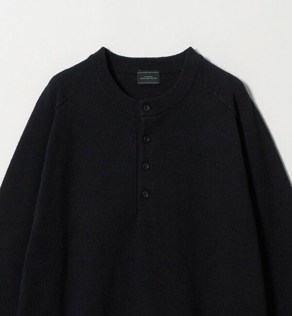 UNITED ARROWS green label relaxing「ブークレ サドル ヘンリーネック 長袖 ニット」|ニット・セーター|