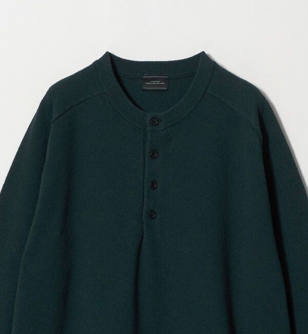 UNITED ARROWS green label relaxing「ブークレ サドル ヘンリーネック 長袖 ニット」|ニット・セーター|