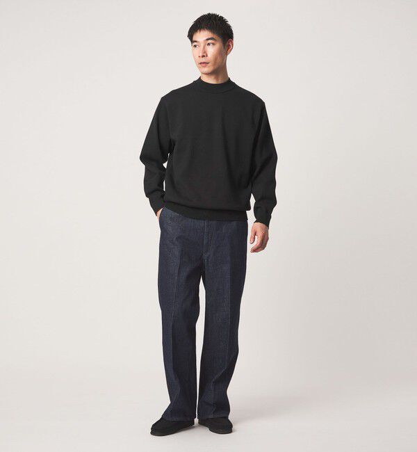 UNITED ARROWS green label relaxing「コットン ポリエステル シルク プレーティング モックネック ニット」|ニット・セーター|