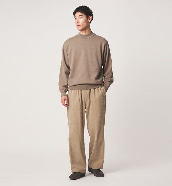 UNITED ARROWS green label relaxing「コットン ポリエステル シルク プレーティング モックネック ニット」|ニット・セーター|