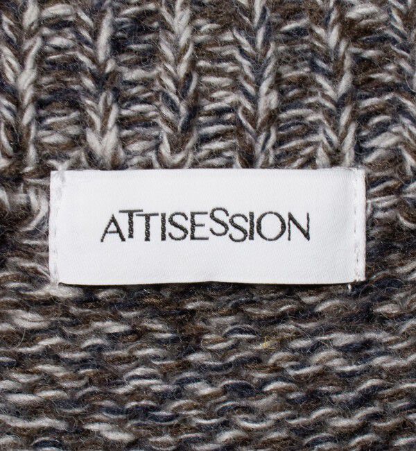 ATTISESSION「＜ATTISESSION＞パッチクルーネック ミックスニット」|ニット・セーター|