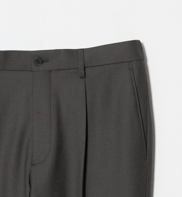 BEAUTY&YOUTH UNITED ARROWS「ストレッチ ウールブレンド ワンプリーツ テーパード パンツ NO.5 セットアップ対応」|チノ|