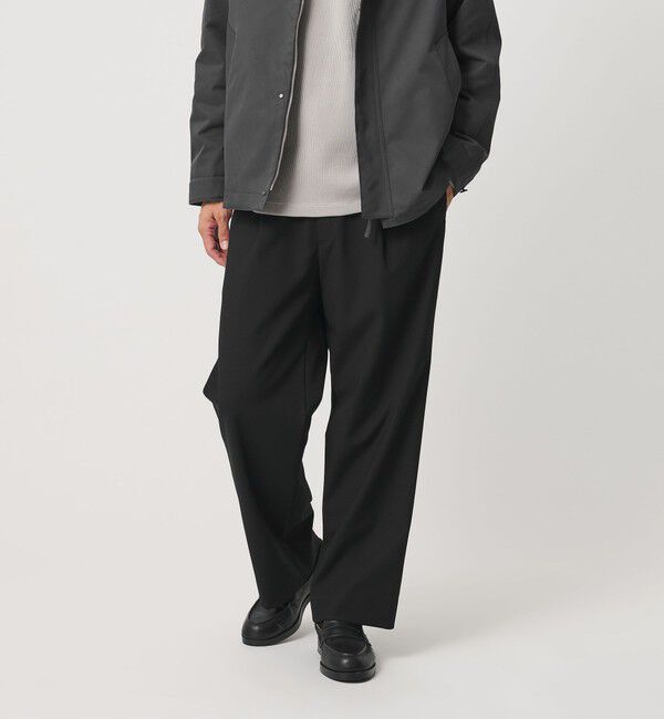 BEAUTY&YOUTH UNITED ARROWS「ダブルクロス 1プリーツ イージーパンツ No.7 タテヨコストレッチ」|チノ|