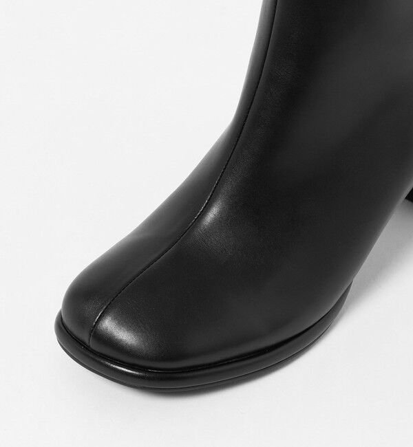 BEAUTY&YOUTH UNITED ARROWS「レザーライク オブリーク ショートブーツ」|ロングブーツ|