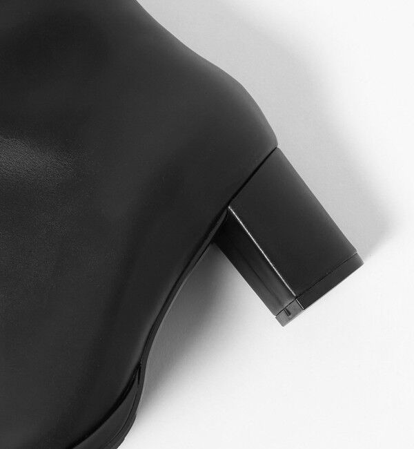 BEAUTY&YOUTH UNITED ARROWS「レザーライク オブリーク ショートブーツ」|ロングブーツ|