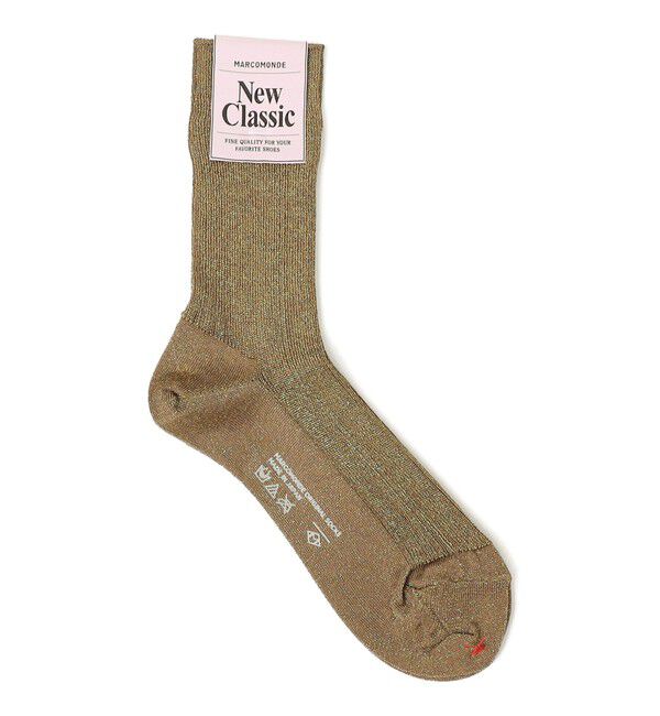 SHIPS for women「MARCOMONDE: グリッター リブ ソックス」|ソックス|ゴールド