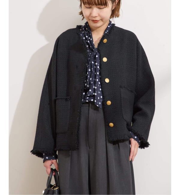 journal standard L'essage「《追加6》【金子綾さん着用】GIOLICA TWEED ドルマンジャケット」|その他|