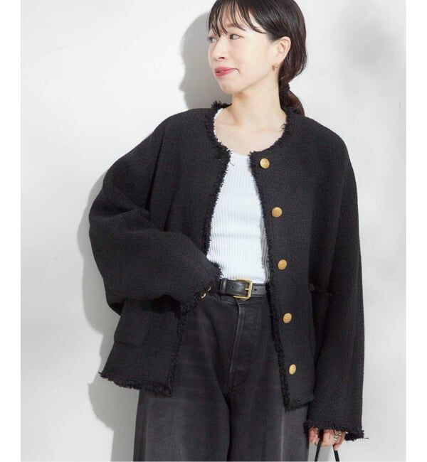 journal standard L'essage「《追加6》【金子綾さん着用】GIOLICA TWEED ドルマンジャケット」|その他|