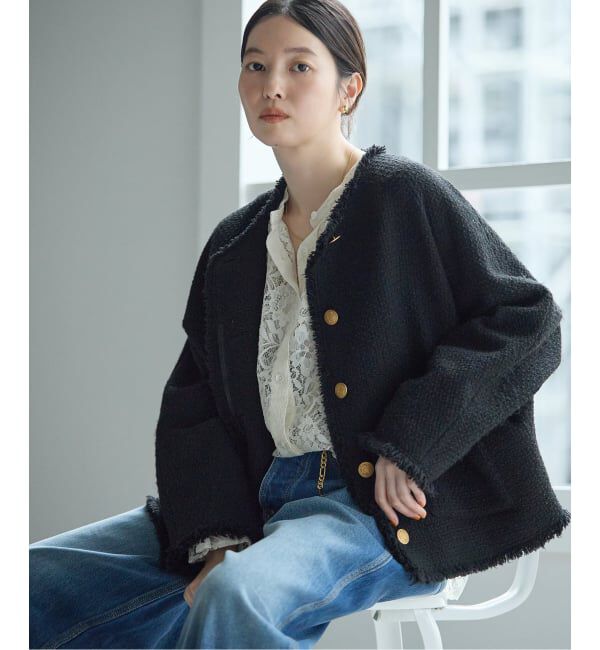 journal standard L'essage「《追加6》【金子綾さん着用】GIOLICA TWEED ドルマンジャケット」|その他|