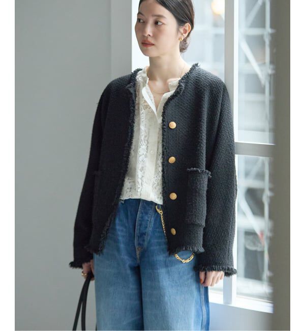 journal standard L'essage「《追加6》【金子綾さん着用】GIOLICA TWEED ドルマンジャケット」|その他|