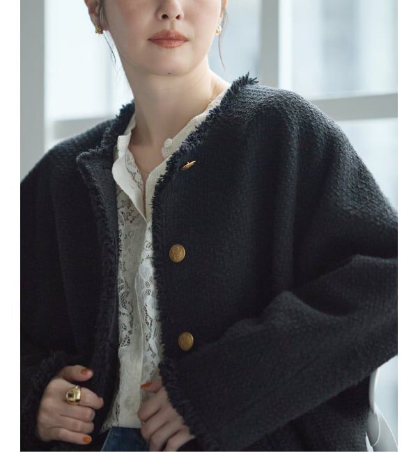 journal standard L'essage「《追加6》【金子綾さん着用】GIOLICA TWEED ドルマンジャケット」|その他|