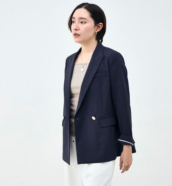 NOLLEY'S sophi「《セットアップ対応》ウォッシャブルブリーザブルシャンブレーダブルジャケット」|テーラードジャケット|